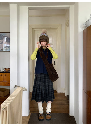 gradient pleated skirt