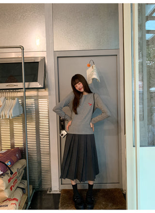 gradient pleated skirt