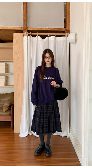 gradient pleated skirt