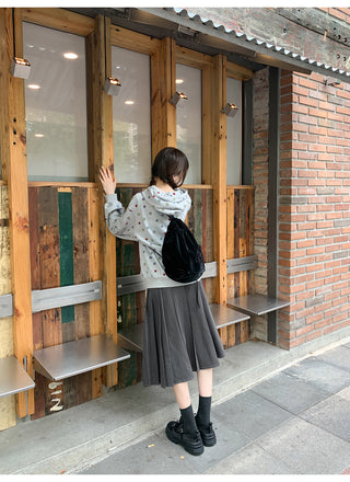 gradient pleated skirt