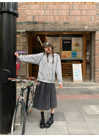 gradient pleated skirt