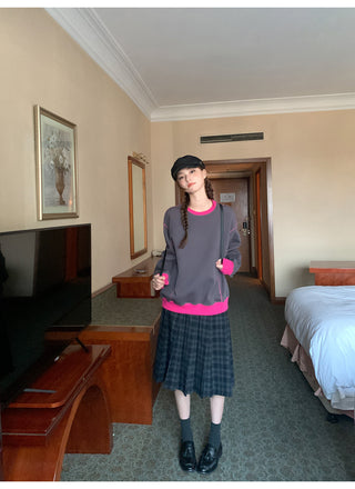 gradient pleated skirt
