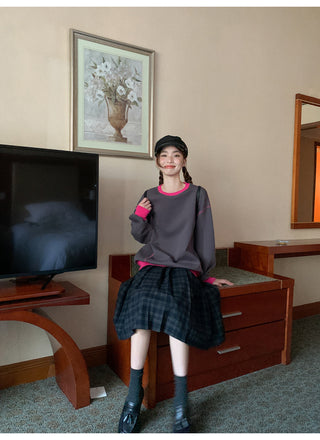gradient pleated skirt