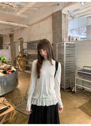 drawstring pleated skirt