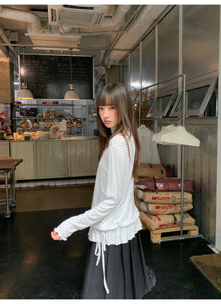 drawstring pleated skirt