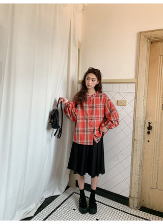 drawstring pleated skirt