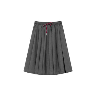 drawstring pleated skirt