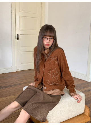 plaid brushed pants