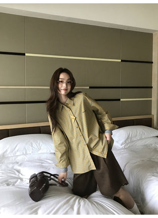 plaid brushed pants