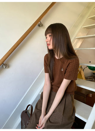 plaid brushed pants
