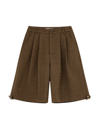 plaid brushed pants