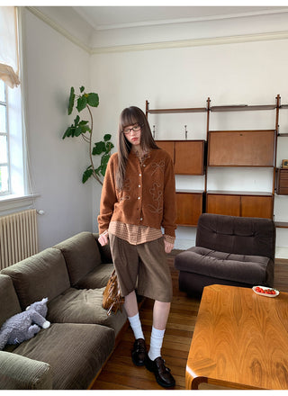 plaid brushed pants