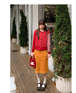 polka dot cardigan