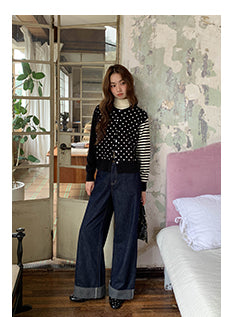 polka dot cardigan