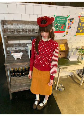 polka dot cardigan