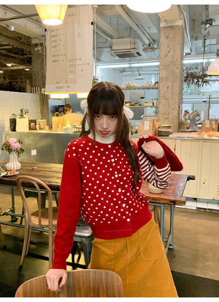 polka dot cardigan