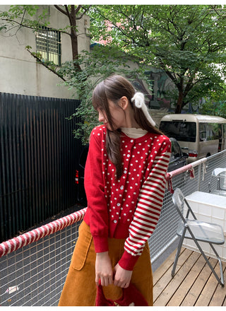 polka dot cardigan
