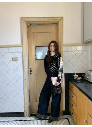 polka dot cardigan