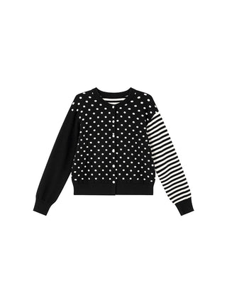 polka dot cardigan