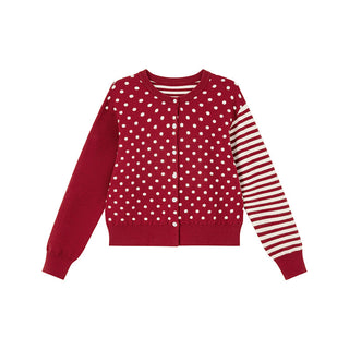 polka dot cardigan