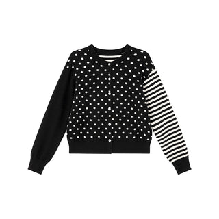 polka dot cardigan