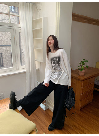 polka dot wide pants