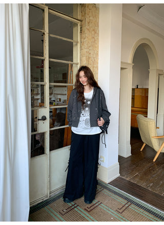 polka dot wide pants