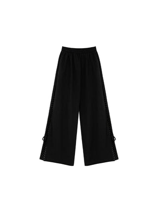 polka dot wide pants