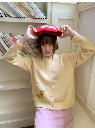 butterfly knit cardigan