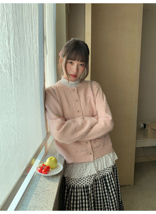 yarn line cardigan