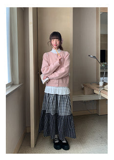 yarn line cardigan
