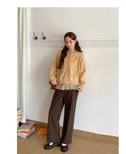 yarn line cardigan