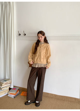 yarn line cardigan