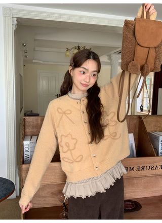 yarn line cardigan