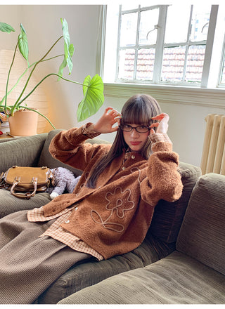 yarn line cardigan