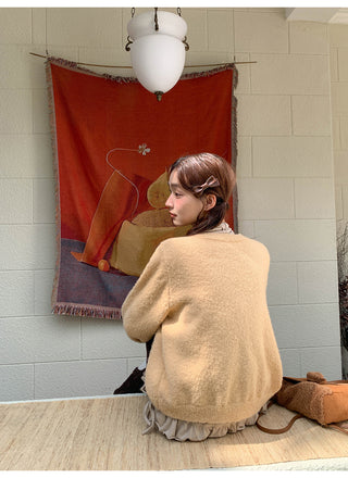 yarn line cardigan