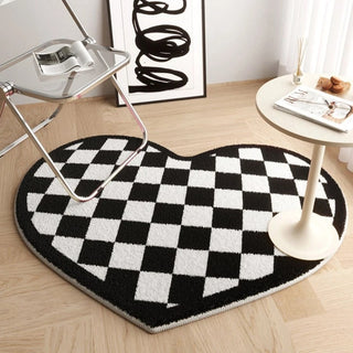 Peach Cute Heart Carpet