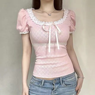 Coquette Pink Top with Bow