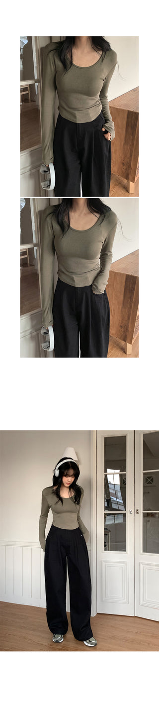 Round spandex T-shirt