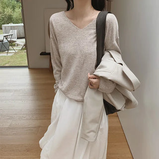 Cashmere Fine Wool V-Neck Knit
