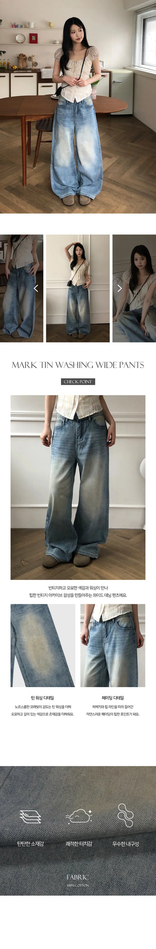 Mark Teen Washed Wide Pants