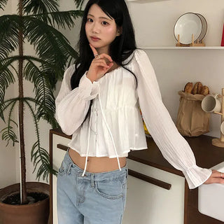 Huo Strap Shirring Blouse