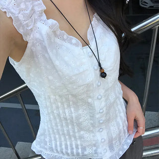 Madeleine Lace Sleeveless Blouse