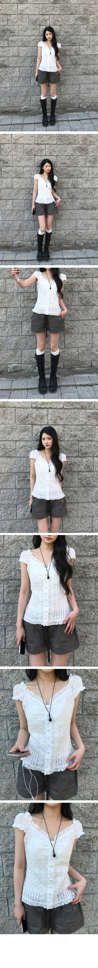 Madeleine Lace Sleeveless Blouse