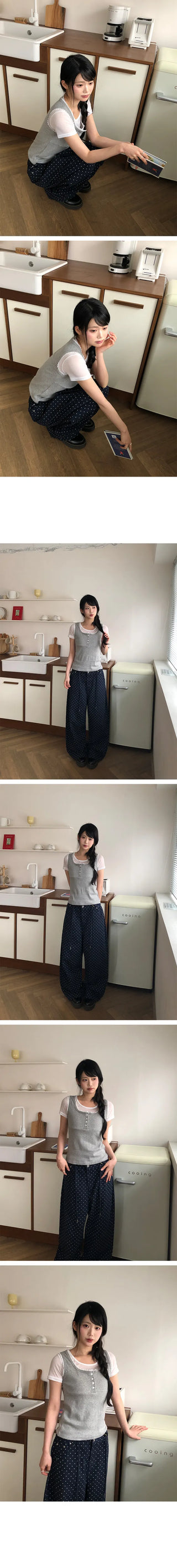 Cheek Layered See-through Short Sleeve T-shirt