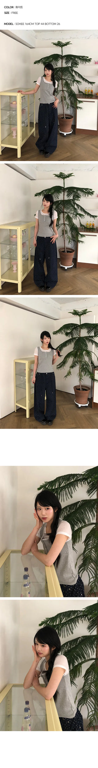 Cheek Layered See-through Short Sleeve T-shirt
