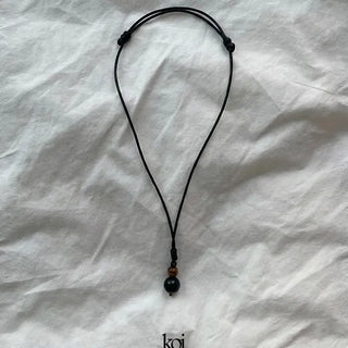 Menta Gemstone Rope Long Drop Necklace