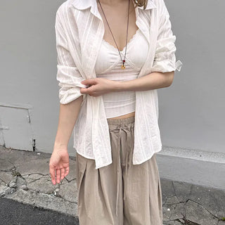 Koi Crochet Loose Fit Shirt