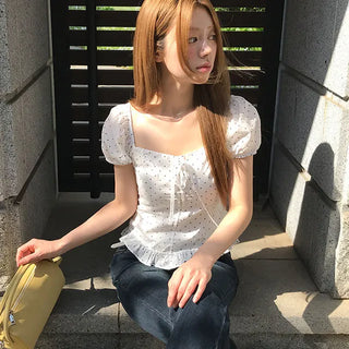 Sunday Dot Short Sleeve Blouse