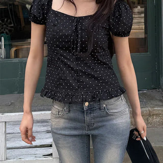 Sunday Dot Short Sleeve Blouse